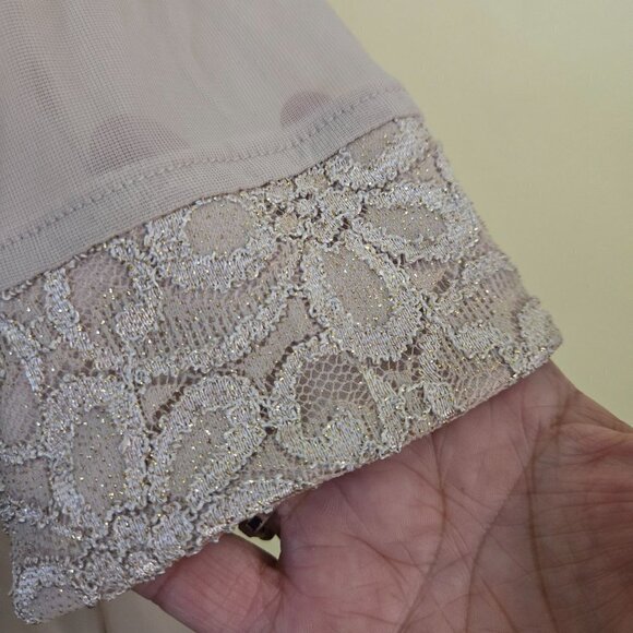 R & M Richards Beaded Neck 3 Piece Long Pant Set Size 10p - Picture 12 of 16